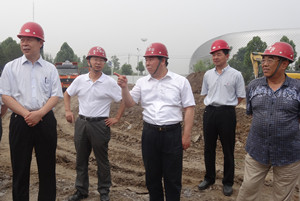 Chairman Xu pengqiang accompanied Mayor Liu Shuguang to inspect Cross Strait Exchange Center Project