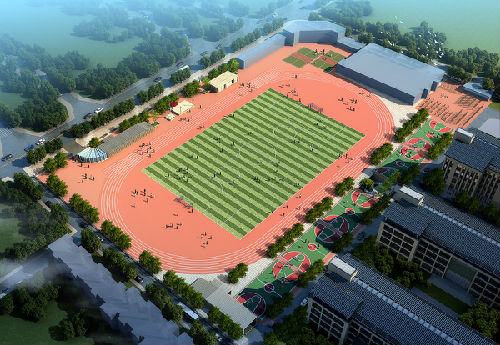 Weifang middle school new sports ground and underground parking lot project