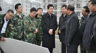 潍坊市委副书记、市长许立全一行视察集团公司援川工程项目